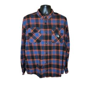 Fox Racing Shirt Mens X-Large XL Plaid Flannel‎ Outdoor Bike Motocross Logo